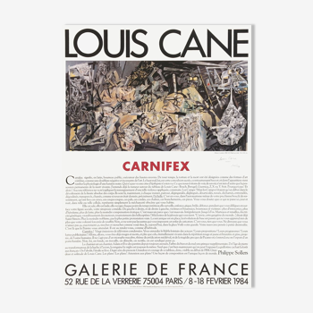 Louis Cane, Carniflex, signed poster