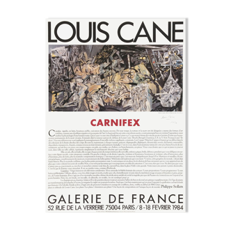 Louis Cane, Carniflex, signed poster