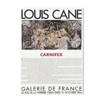 Louis Cane, Carniflex, affiche signée