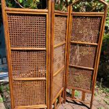 Wooden and cane screen