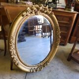 Miroir medaillon dore ovale n° 54