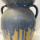 Vase en grès bleu flamme
