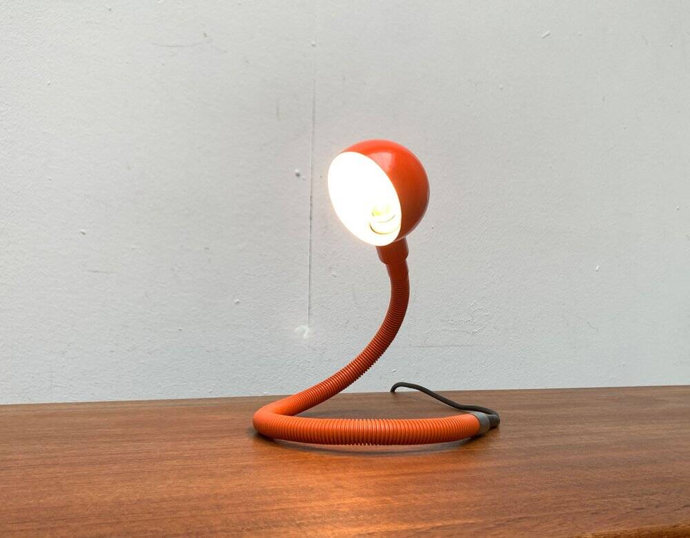 Vintage Italian Space Age Hebi table lamp by Isao Hosoe for Valenti Luce, 1970s.