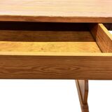 Vintage Pinewood Dining Table Desk with Drawer 60s Design