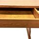 Vintage Pinewood Dining Table Desk with Drawer 60s Design