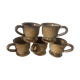 5 stoneware cups