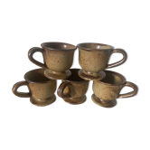 5 tasses en grès