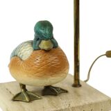 Artiflex Duck Lamp Design Brass Resin Travertine Malevolti