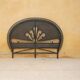 Vintage headboard in black rattan