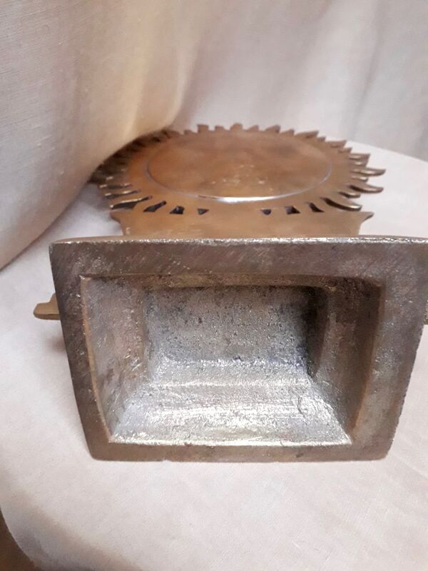 Miroir magique AranMula Kannadi du Kerala Lotus soleil 20x31cm