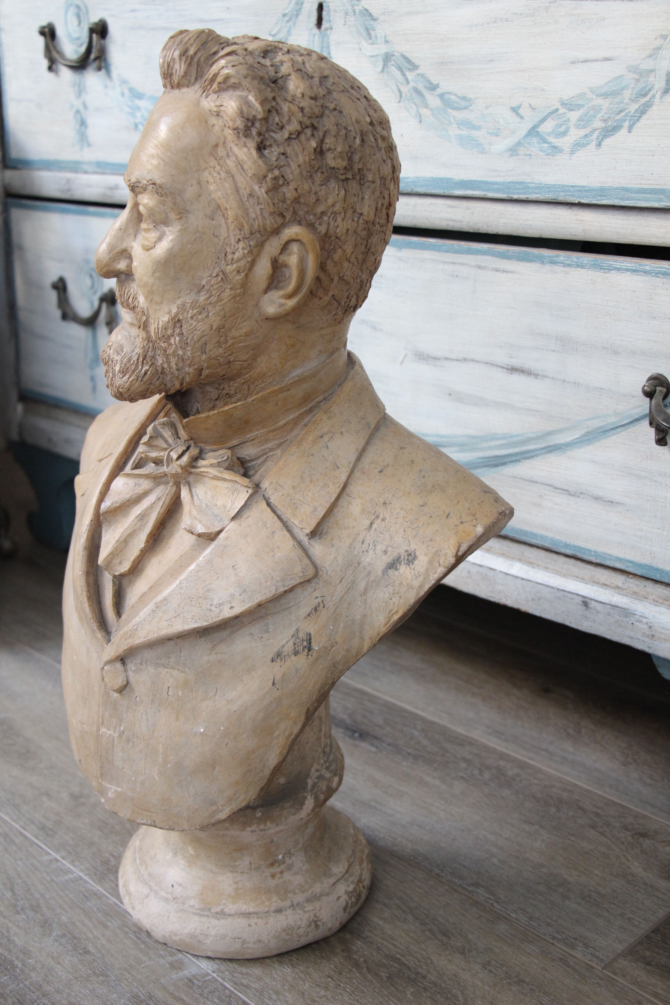 Bust of a man in nineteenth century terracotta