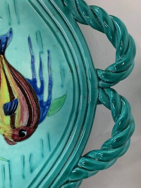 Large ceramic cut dish Monaco Cerart fish