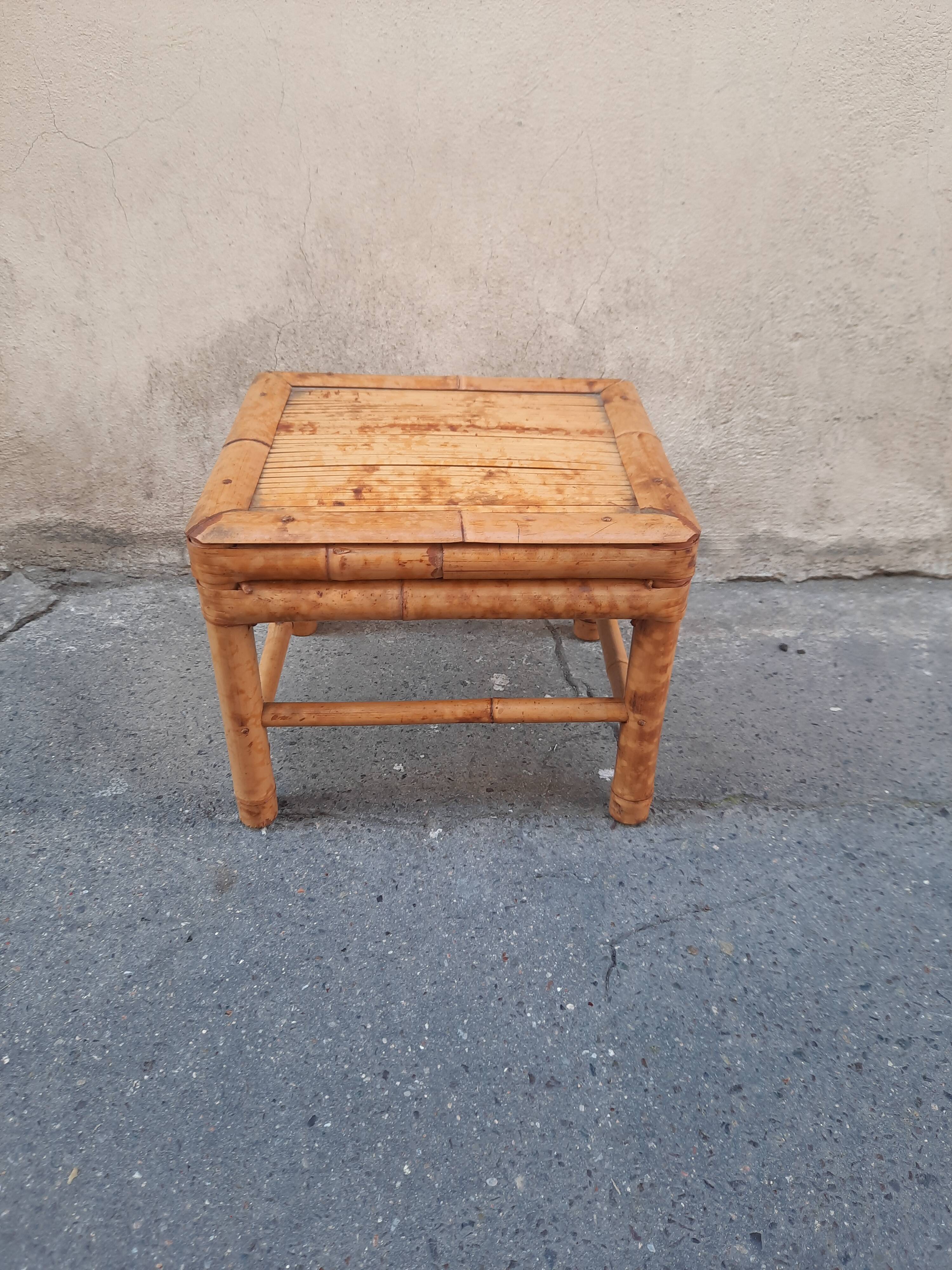 Small bamboo table
