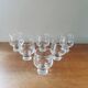 6 stackable vintage 70s stemmed glasses