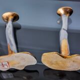 Pair of Brutalist candlesticks by David Marshall, Spain, 1970