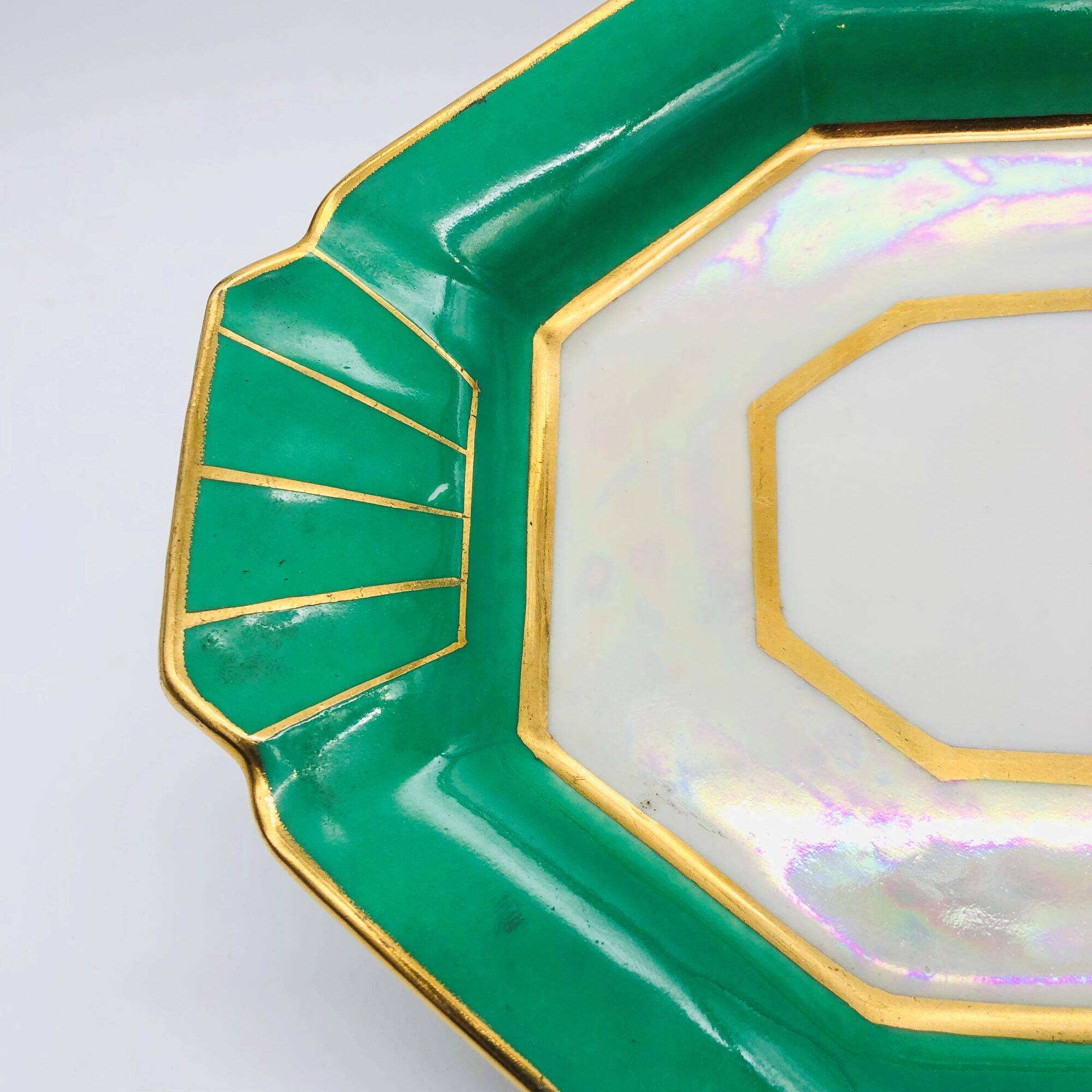 Cake Dish. Signed LF Genuine Porcelain.