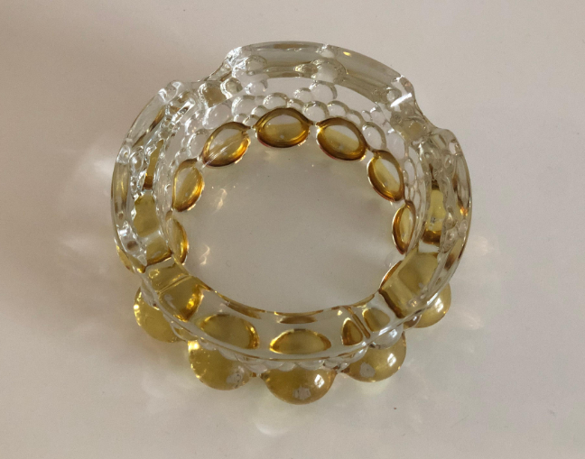 Cendrier en verre art italien du XXème