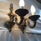 Pair of bronze applique 1 light