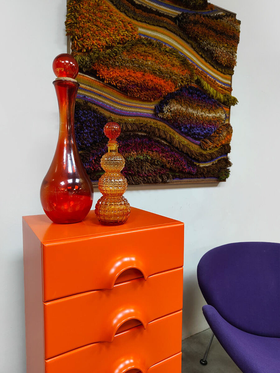 Vintage rare Space Age Quadro chest of drawers Jurgen Lange Schönbuch