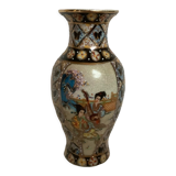 Chinese vase painted in relief