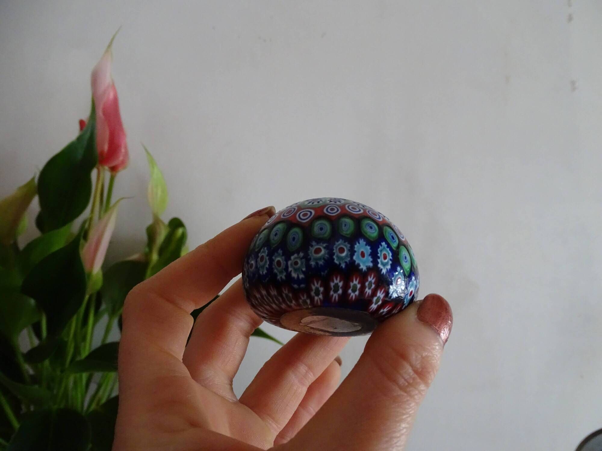 Signed Murano paperweight - Antica Murrina Veneziana Millefiori