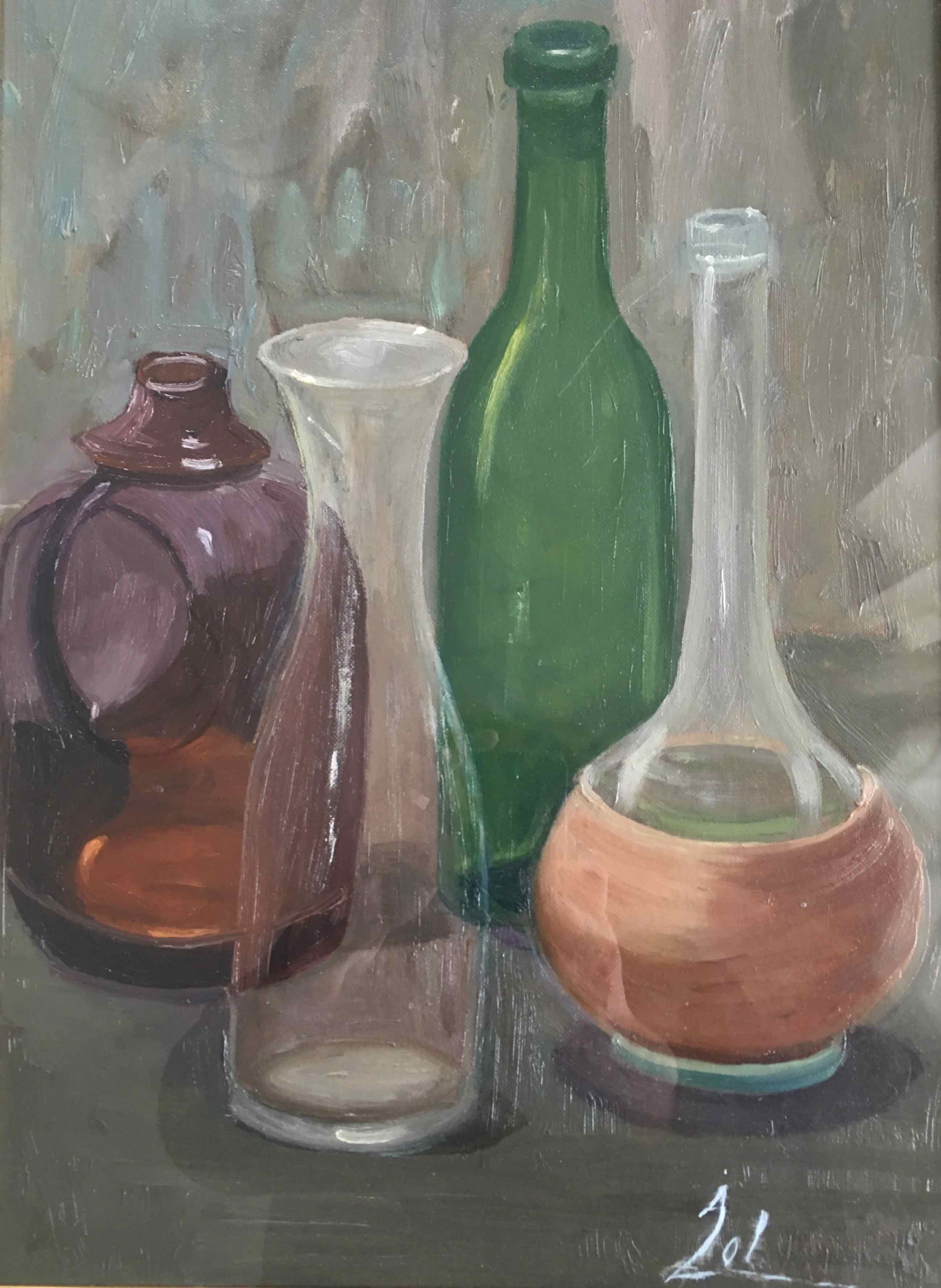 Oil painting on canvas "transparencies"