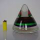 Sommerso Murano Cone Glass Paperweight, Italy, 1970s