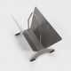 Brushed Steel Magazine Rack 1980s