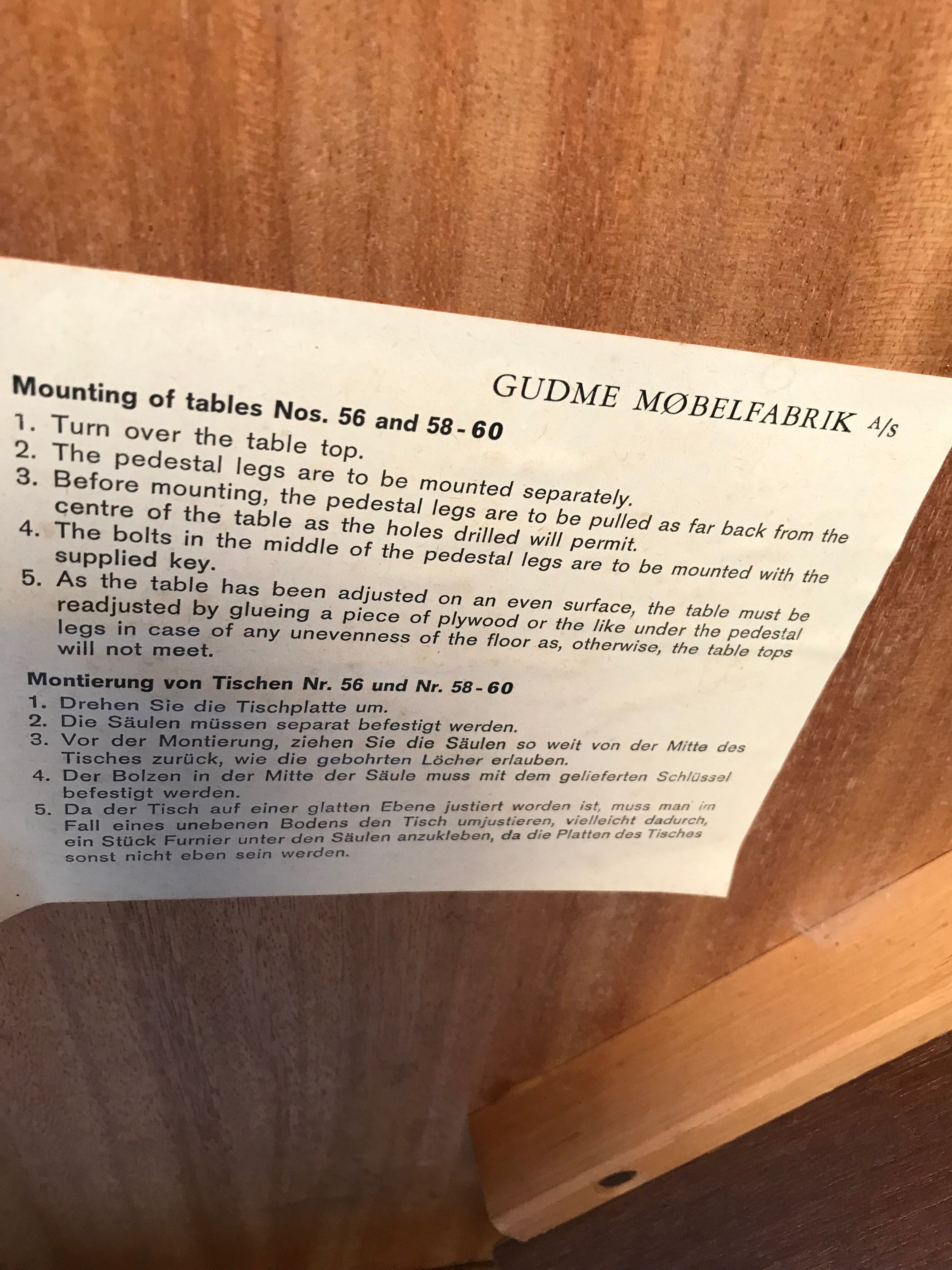 Teak table Niels Otto Muller for Gudme Mobelfabrik