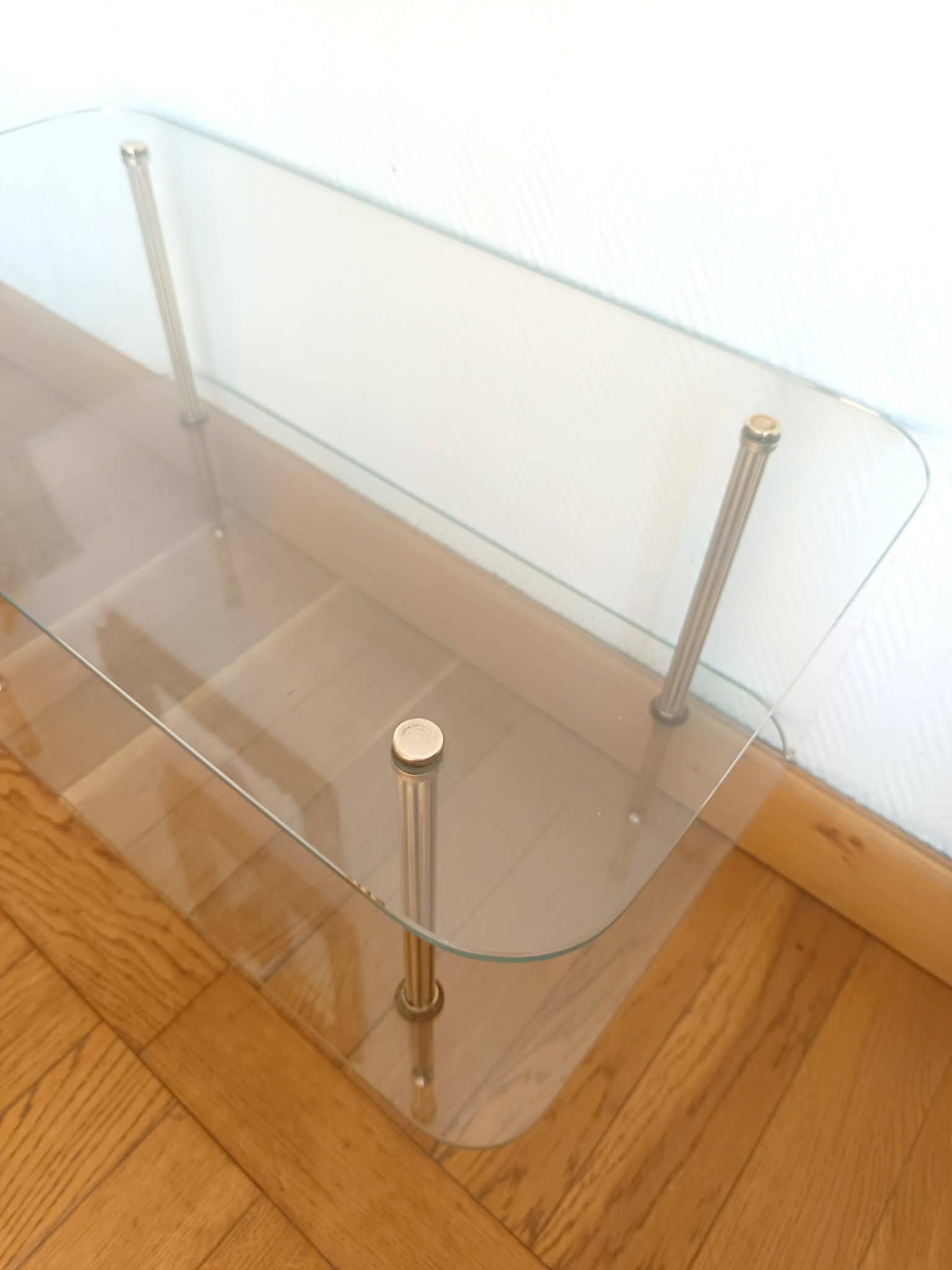 Brass and glass coffee table in Jansen style circa 1960.