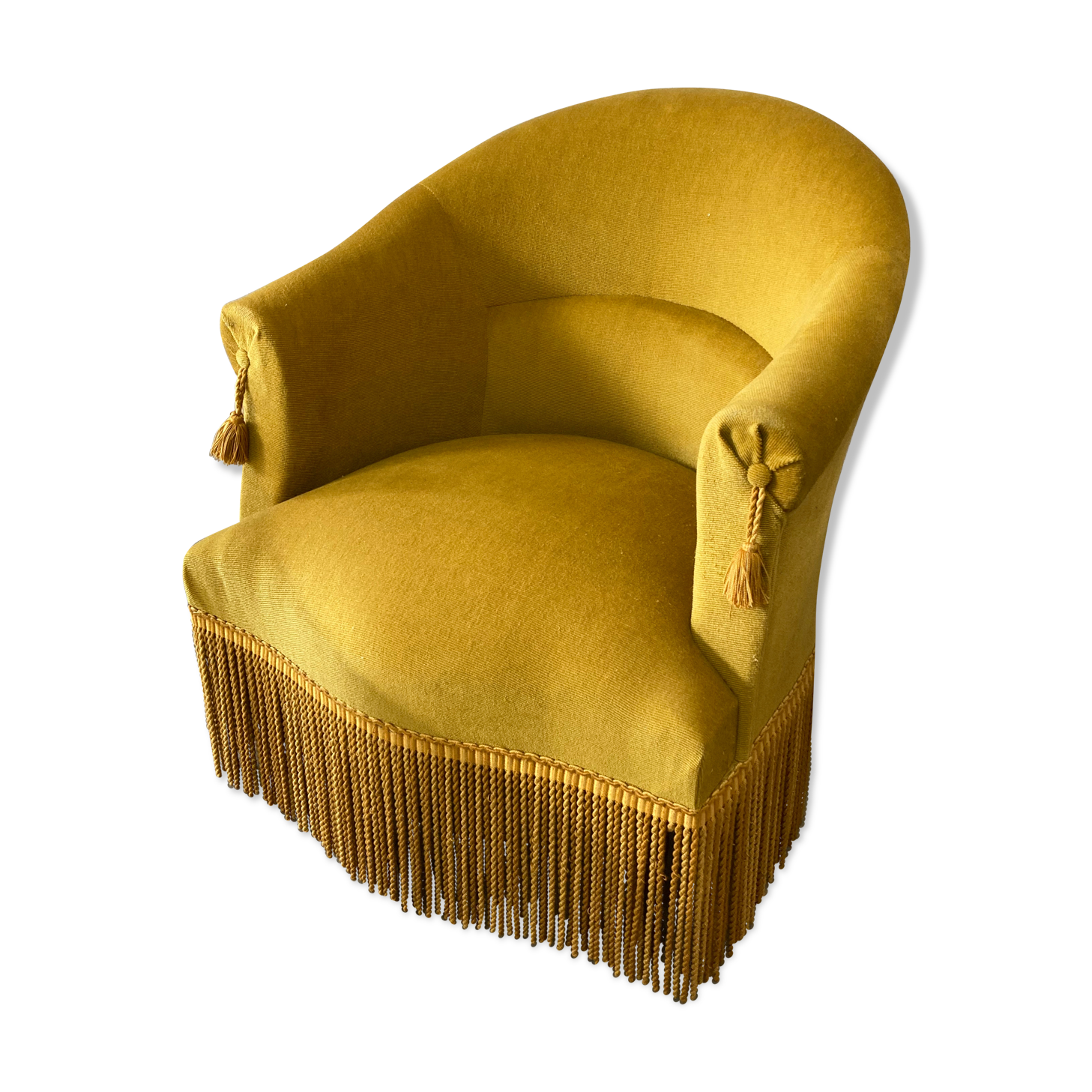 Velvet toad armchair
