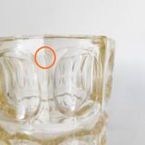 Yellow glass vase by Josef Hoffman for Moser