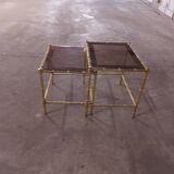 2 brass nest of tables, maison jansen