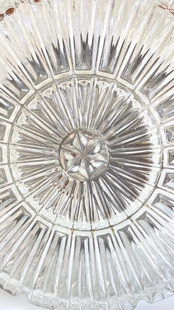 Semi-crystal ceiling lamp design german vintage