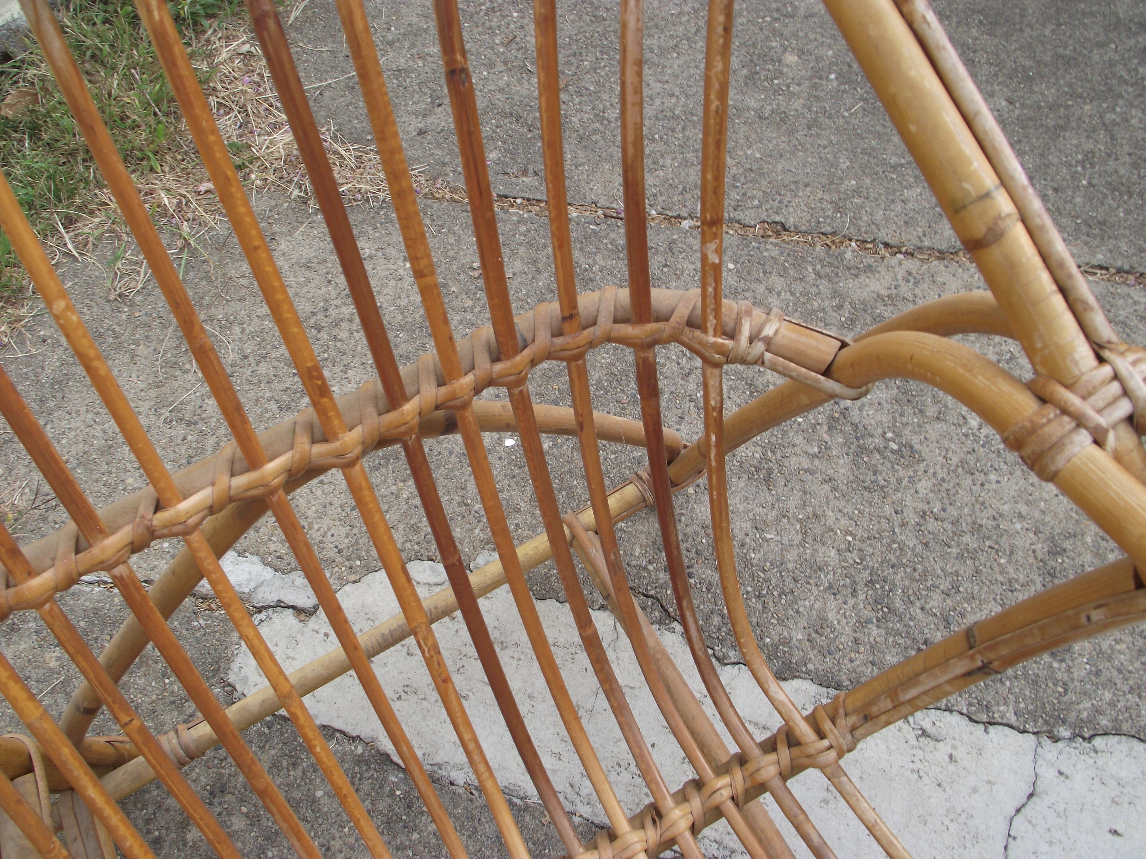 Rattan bench from the 1960s