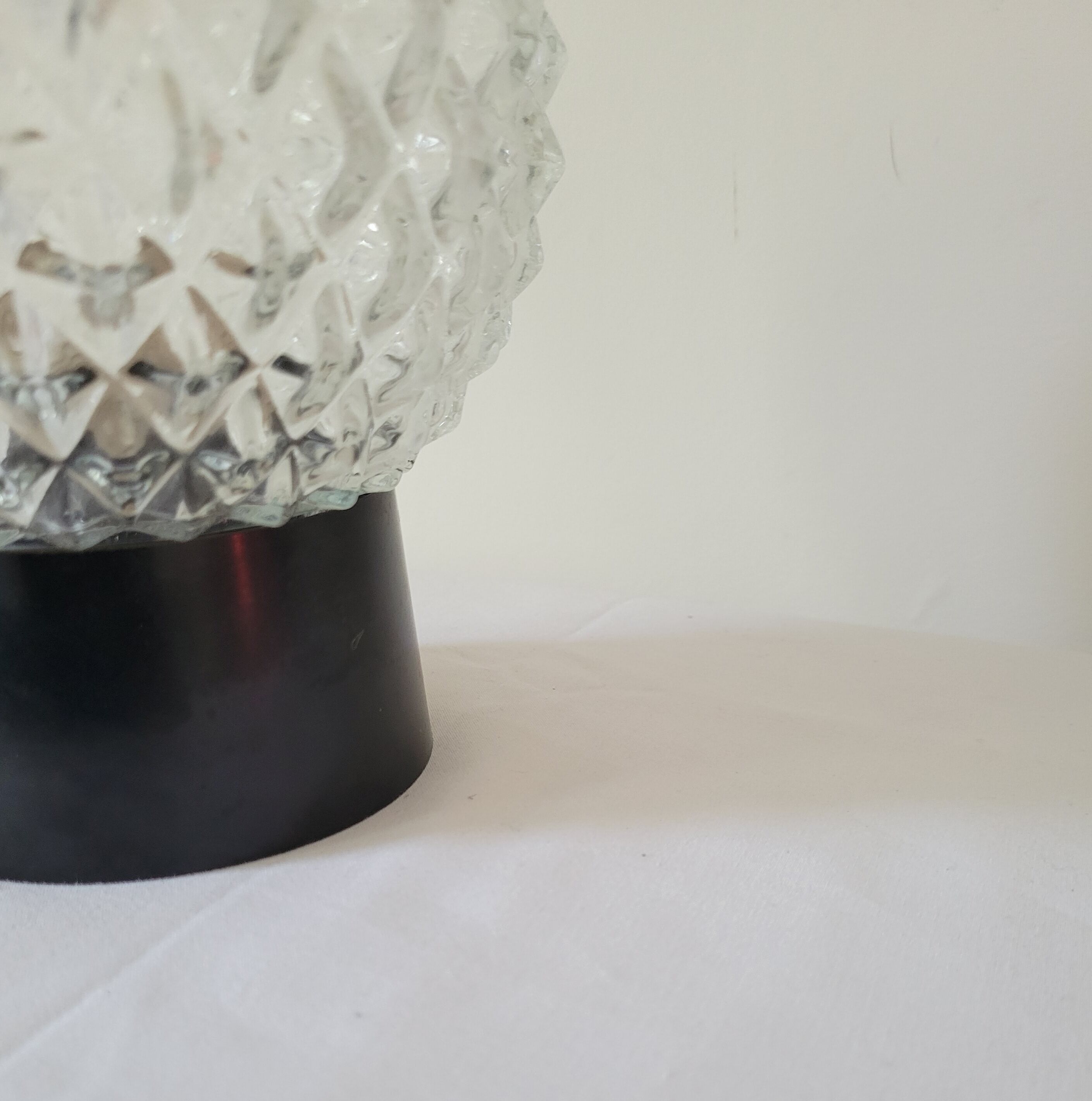 Glass ceiling lamp and bakelite RZB Leuchten