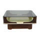 Table basse en verre fumé années 70