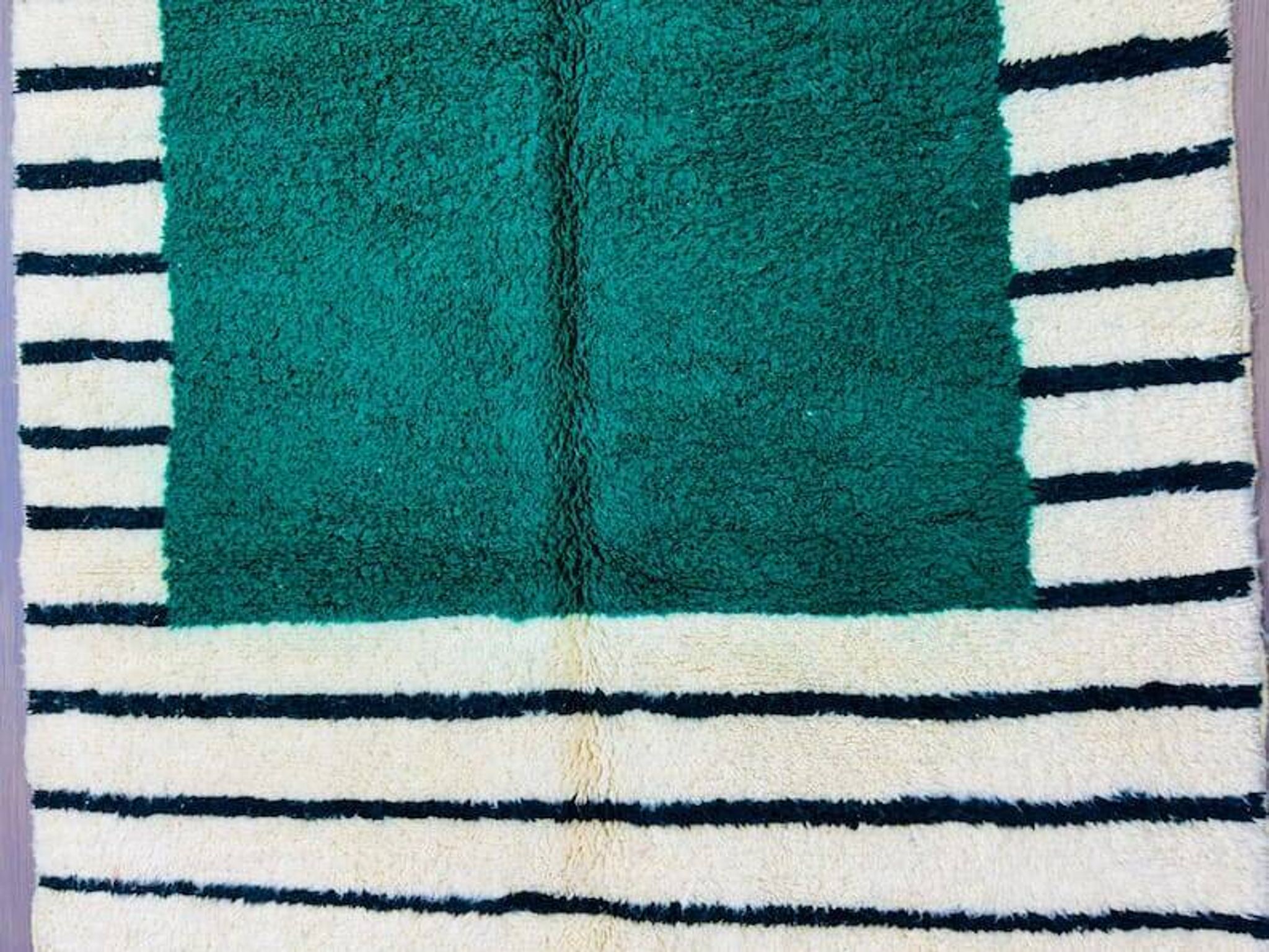 Handmade natural wool rug