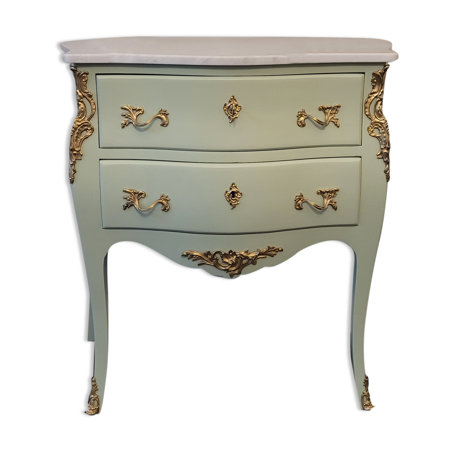Louis XV style chest of drawers, curved with 2 drawers