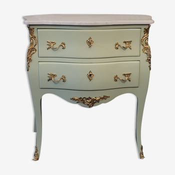 Louis XV style chest of drawers, curved with 2 drawers