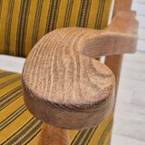 1960s, Danish lounge chair, original very good condition, furniture wool, solid oak wood.
