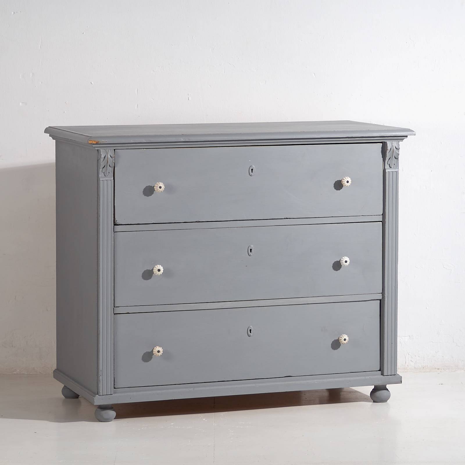 Antique grey chest of drawers (c.1920) #19