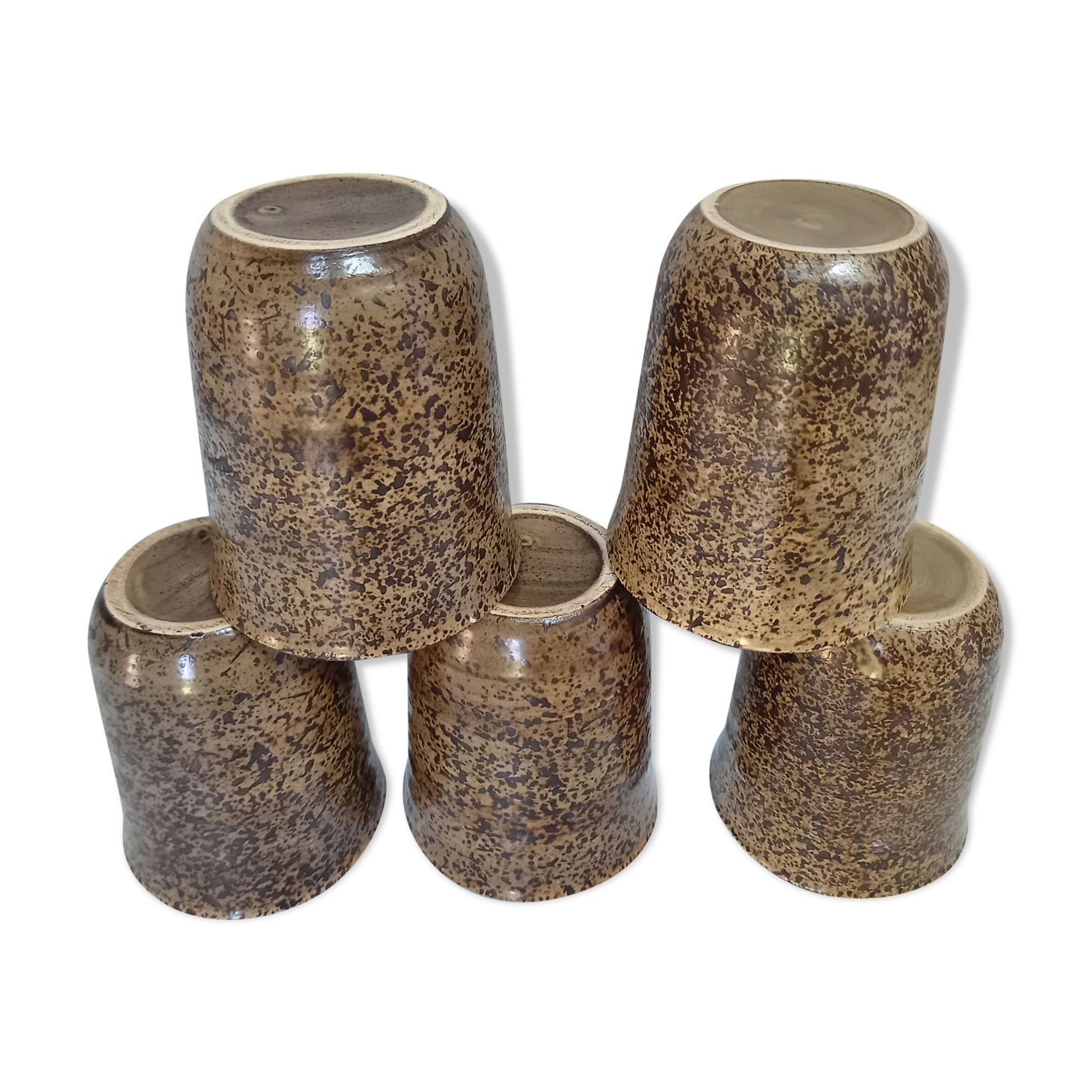 Set of 5 cups in sandstone