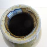 Enamelled sandstone vase