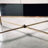 Coffee table glass and brass