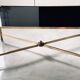 Coffee table glass and brass