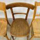 6 mismatched Baumann & Luterma bistro chairs, wood, 1960s