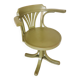 Vintage Thonet Style Bentwood Swivel Chair - Olive Green Retro Armchair