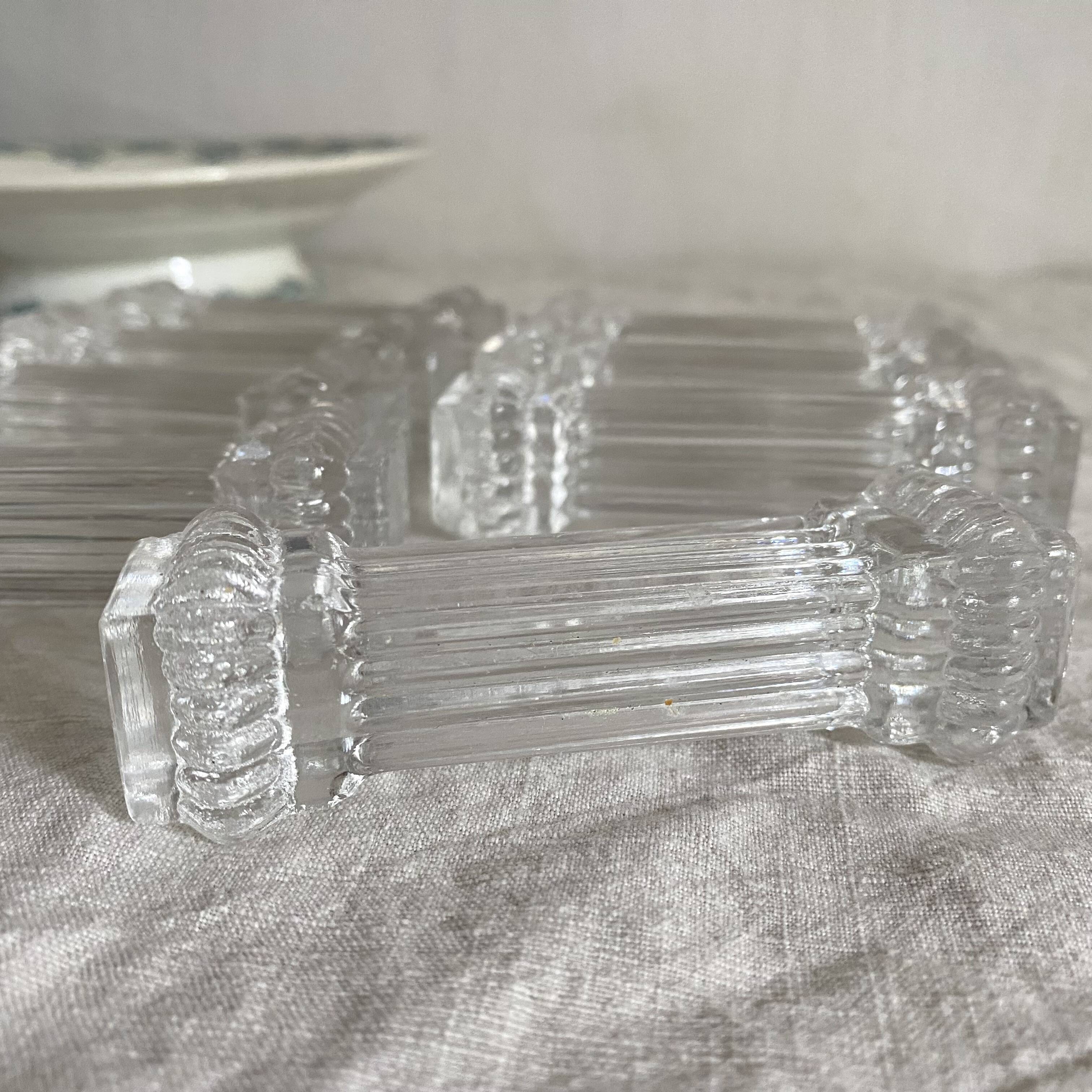 Antique glass knife holders