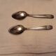 12 silver plated art nouveau teaspoons in their case